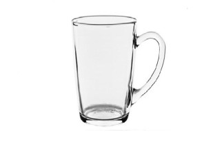 Cappuccino cup «White coffee» 330 ml. transparent